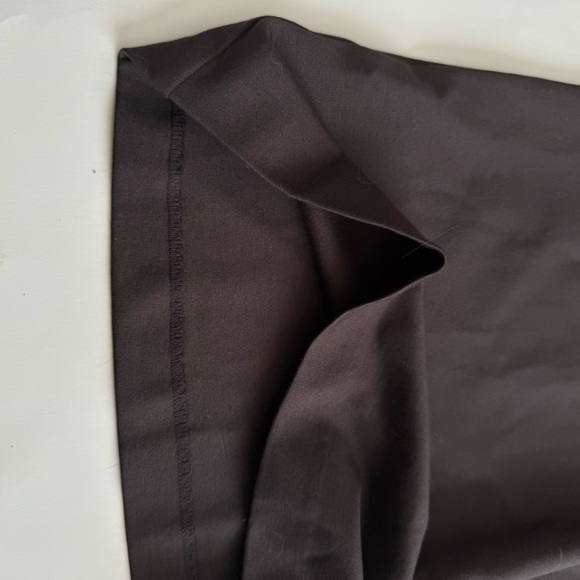 Ann Taylor faux leather belted flare midi dress - Picture 8 of 10